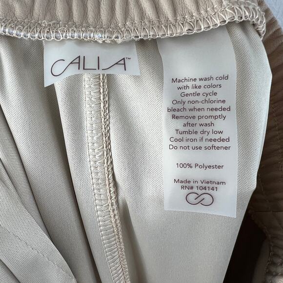 CALIA Women's Ath-Leather Jogger in Neutral Beige Vegan Relaxed Fit High Rise M - Picture 8 of 9